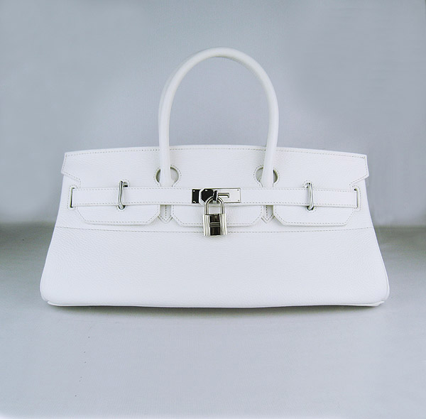 Cheap Hermes Birkin 42cm Replica Togo Leather Bag White 6109 - Click Image to Close